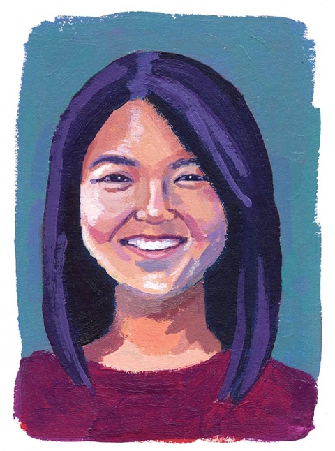 Illustration of Katherine Jin ’16