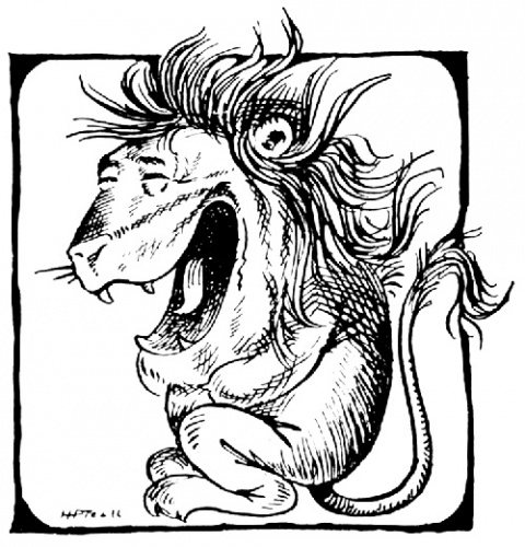 laughing lion