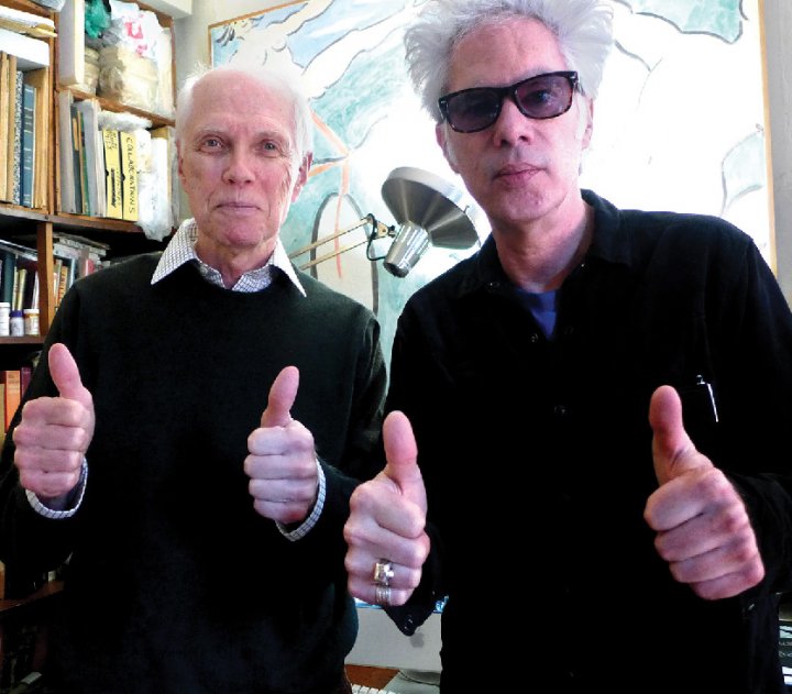 Ron Padgett '64 and Jim Jarmusch '75 both give two thumbs up.