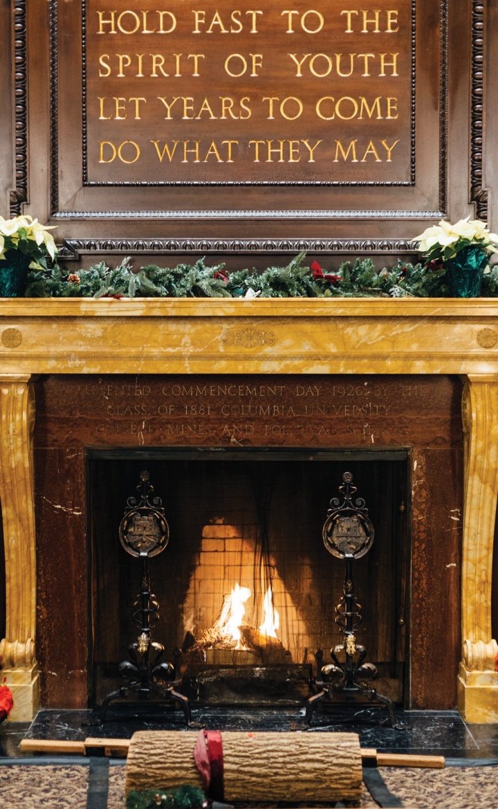 a fireplace