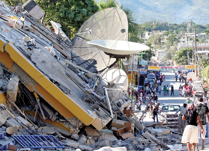 Rubble, including satellite dishes