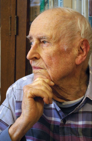 An elderly white man in profile