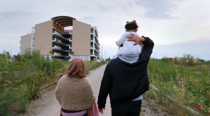 Nour and Yousef Altallaa, with their daughter, Rahaf, wait for asylum in Thessaloniki, Greece.