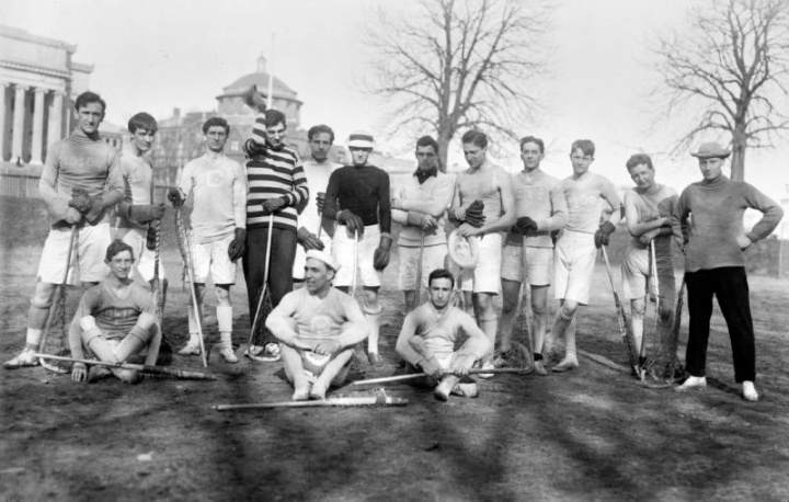 The 1908 men’s lacrosse team.