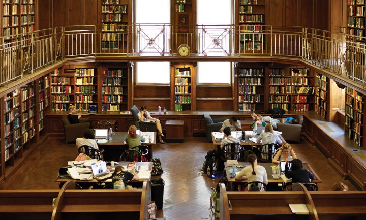 A reading room in Butler Library