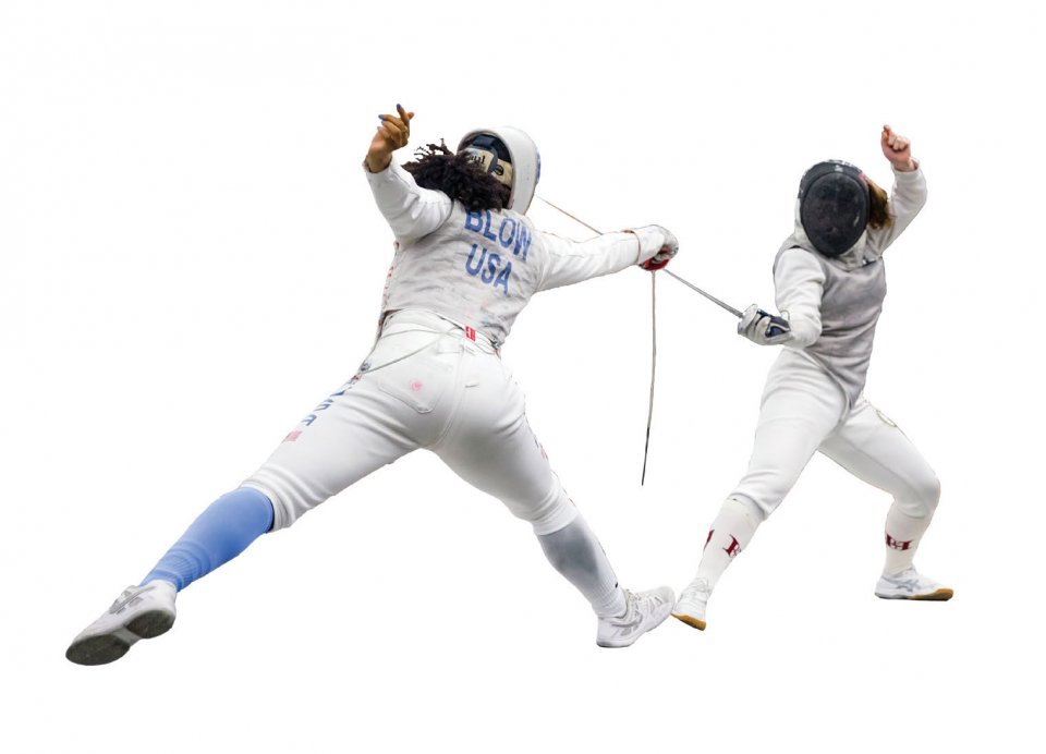 two fencers