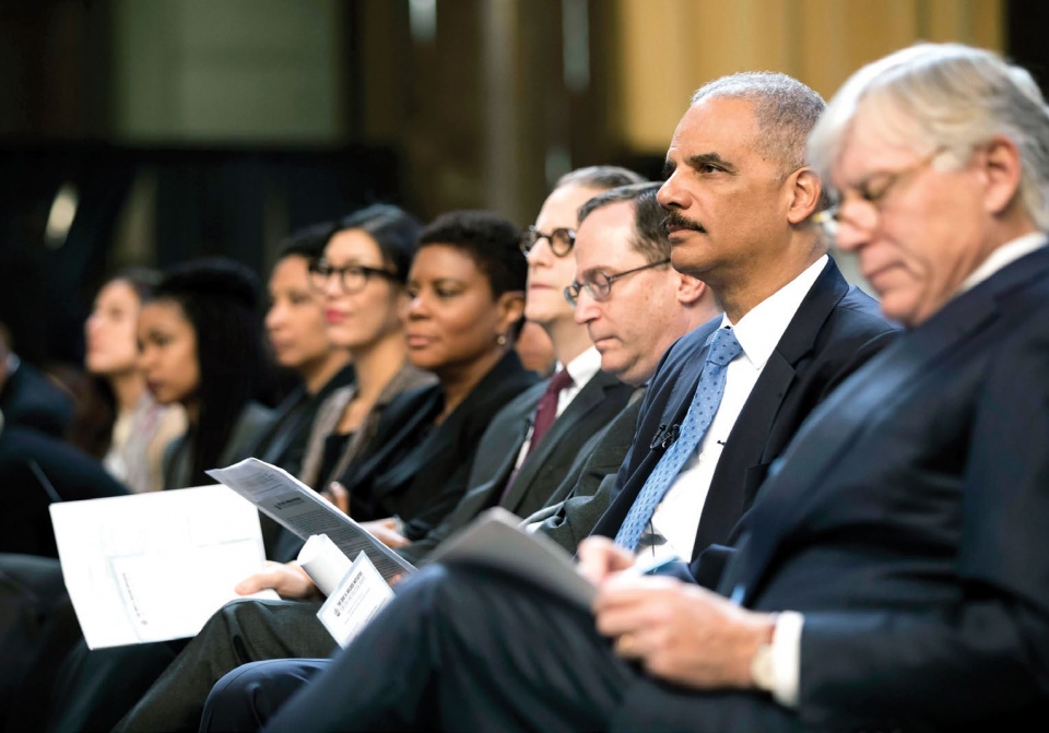 Photo of Eric Holder taken at the launch event for the Holder Initiative