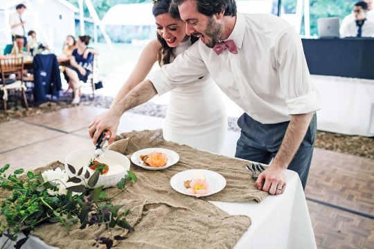 Two people at a table