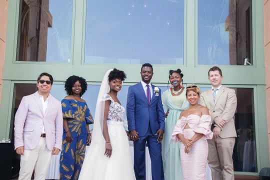 Photo of a wedding party