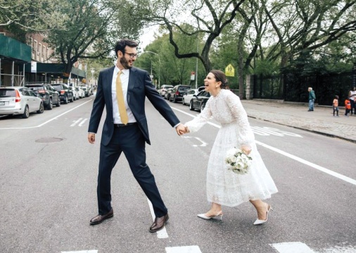 a bride and groom