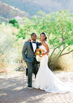 a bride and groom