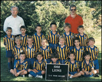 Group photo of the Young Lions soccer team