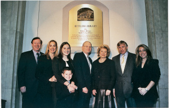 The Milstein Family with Dean Quigley and President Bollinger