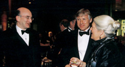 Brinkley with President Bollinger and his wife