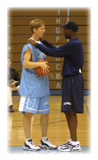 Jones is a hands-on coach.