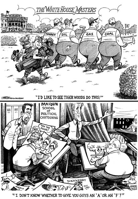 Two of Matson's cartoons