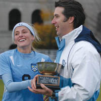 Coach Kevin McCarthy and Shannon Munoz '07