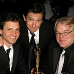Miller, Futterman and Hoffman celebrate at the 78th Annual Academy Awards - Governor's Ball at the Kodak Theatre in Hollywood on March 5, 2006.