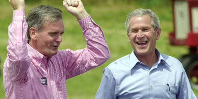 Judd Gregg with President Bush