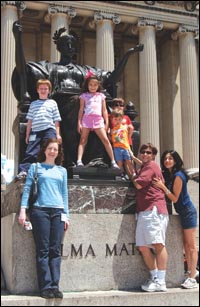 Family on Alma Mater