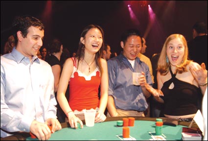 Alumni play Blackjack