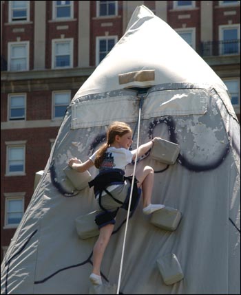 Future Lion on Inflatable Mountain