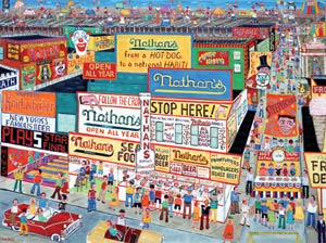 Nathan's - Coney Island, acrylic/canvas (2002)