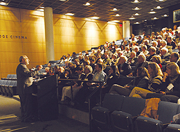 Photo of University Professor Joseph E. Stiglitz addressing an audience