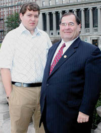 Nadler with his son.