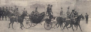 Roosevelt's procession up Fifth Avenue.