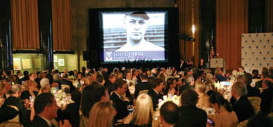 Lou Gehrig '25 is inducted.