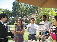 Incoming students mingle at the closing reception at College Day in Los Angeles on March 11.