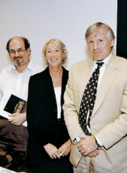 Lee Bollinger, Salman Rushdie, and Lady Susie Sainbury