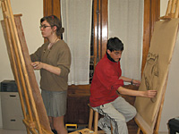 Young artists at the school