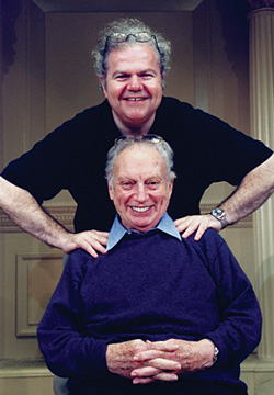 Emanuel Ax ’70 (top) with legendary violinist 
              Isaac Stern