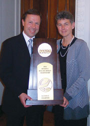 Dianne Murphy and Denver hockey coach George Gwozdecky