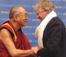 Dalai Lama and President Lee C. Bollinger