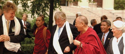 President Bollinger and Dalai Lama