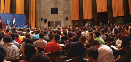 Talabani addresses faculty and students