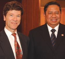 Jeffrey Sachs and Bambang Yudhoyono