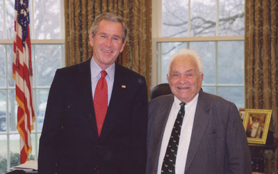Arnold Beichman with President Bush