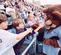 Columbia Lion Greeting Fans