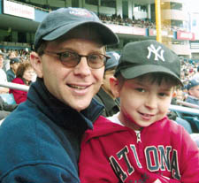 Lefkowitz with his son, Jacob.