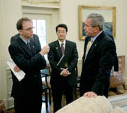 Lefkowitz with President Bush.
