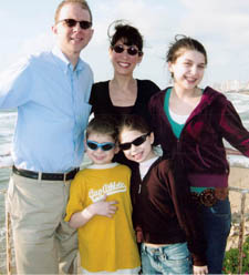Lefkowitz with his family.