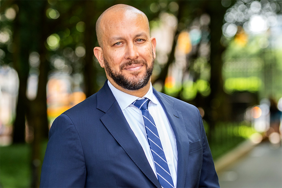 Portrait of Dean Josef Sorett on College Walk