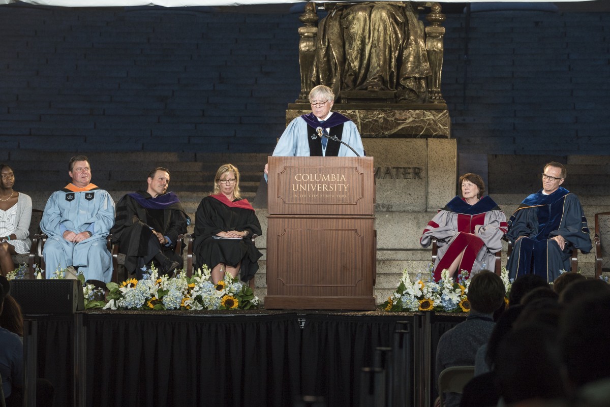 President Lee C. Bollinger speaks at Convocation