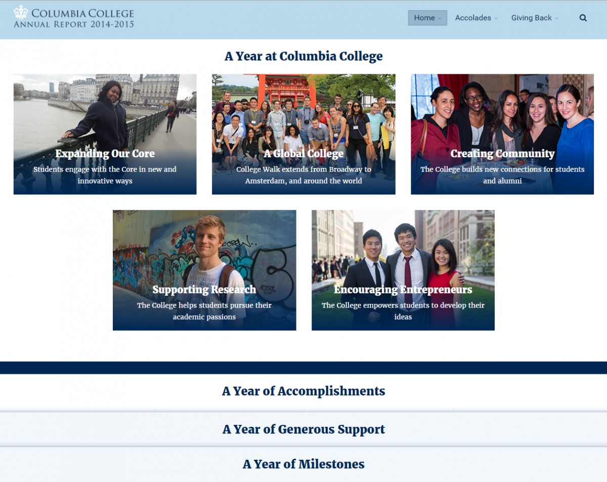 The Columbia College Annual Report 2014-2015