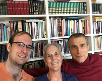 Martinsen flanked by her son, Rory Butler CC’13, and her husband, Randall Butler GSAS’05