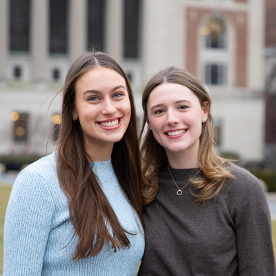 Isabella Korunda CC’24 (left) and Maria Elena Gerbaud CC’24 (right), Columbia University Fashion Society Co-Presidents